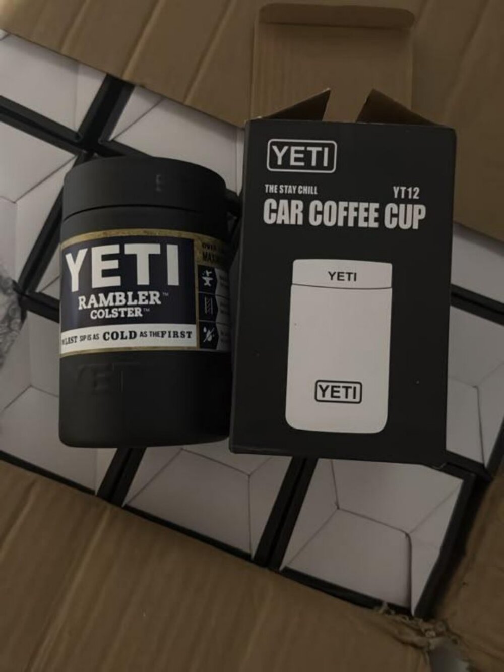YETI Rambler Colster Insulated Can Cooler Black Drink Holder New